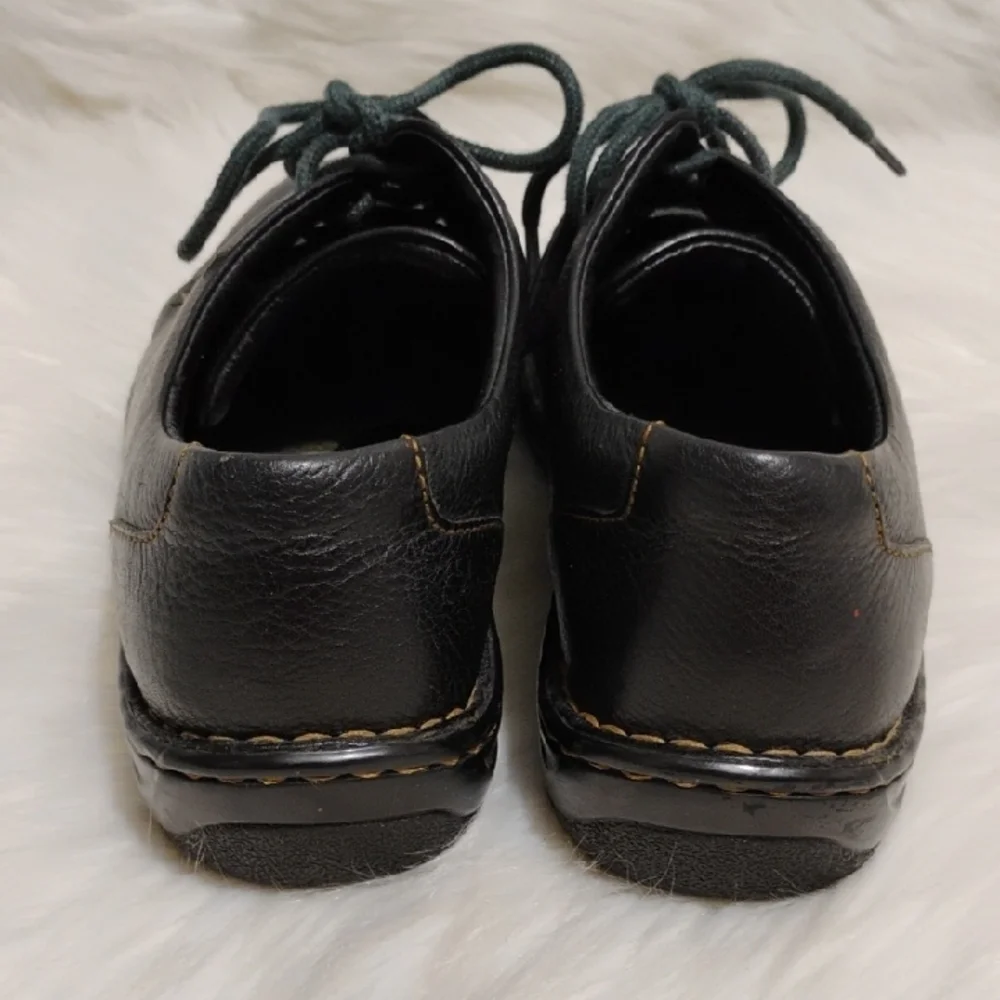 (#47) SALE! Born Black Leather Oxfords Women's Shoes 7.5 Worn 3X Max